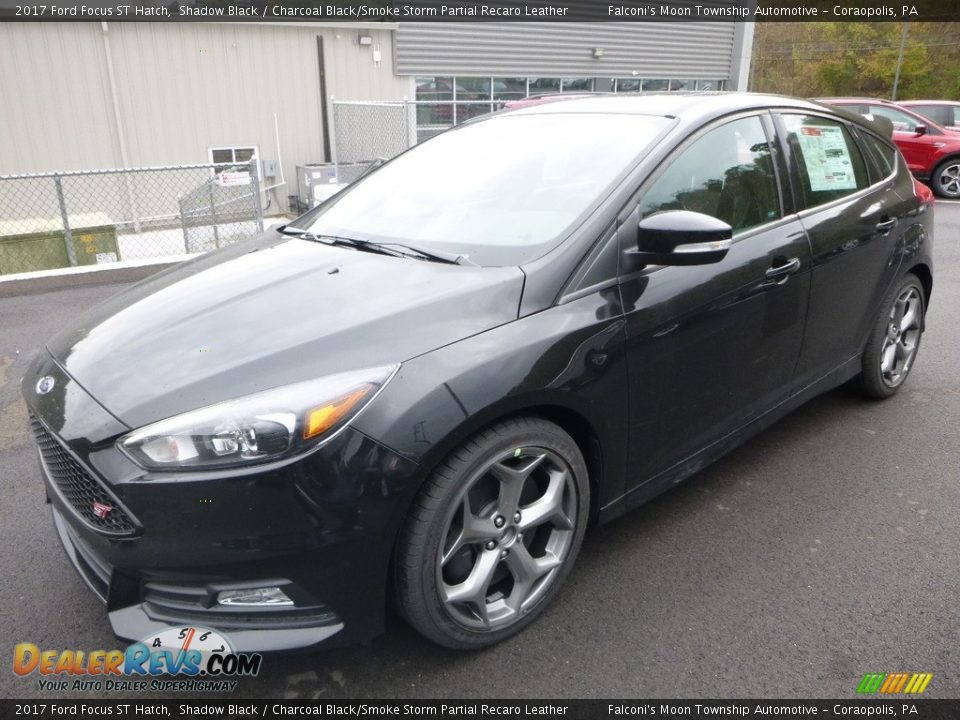 2017 Ford Focus ST Hatch Shadow Black / Charcoal Black/Smoke Storm Partial Recaro Leather Photo #5