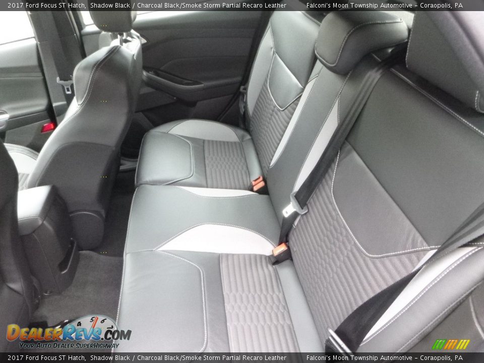 2017 Ford Focus ST Hatch Shadow Black / Charcoal Black/Smoke Storm Partial Recaro Leather Photo #8