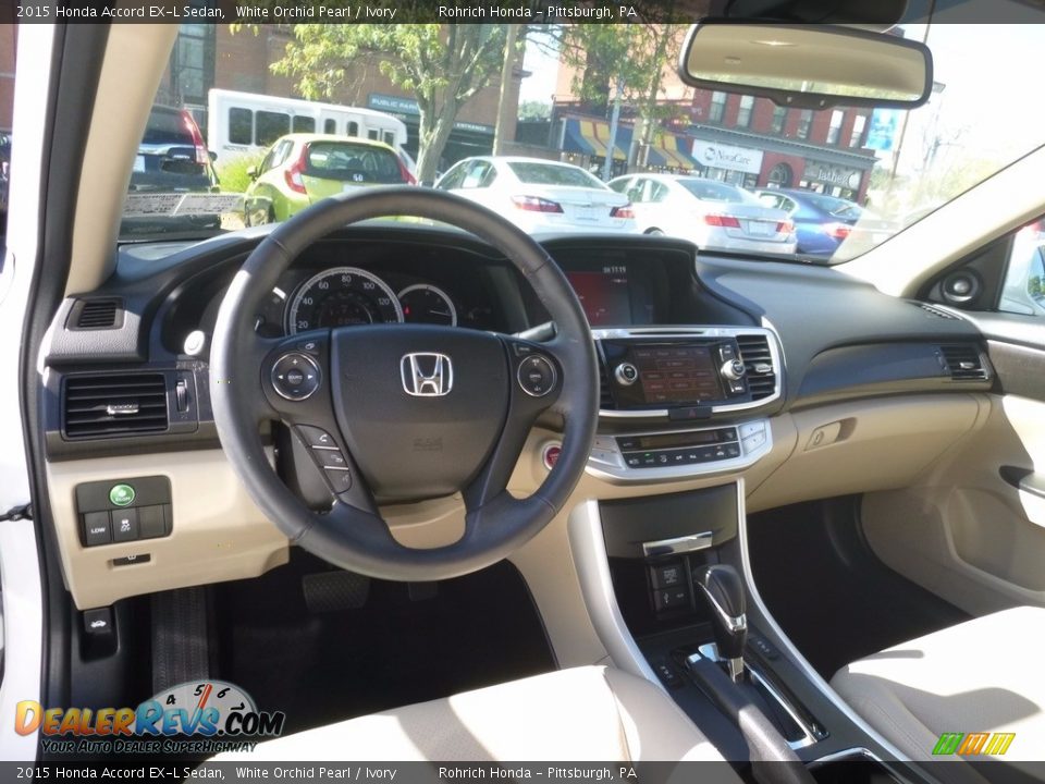 2015 Honda Accord EX-L Sedan White Orchid Pearl / Ivory Photo #8