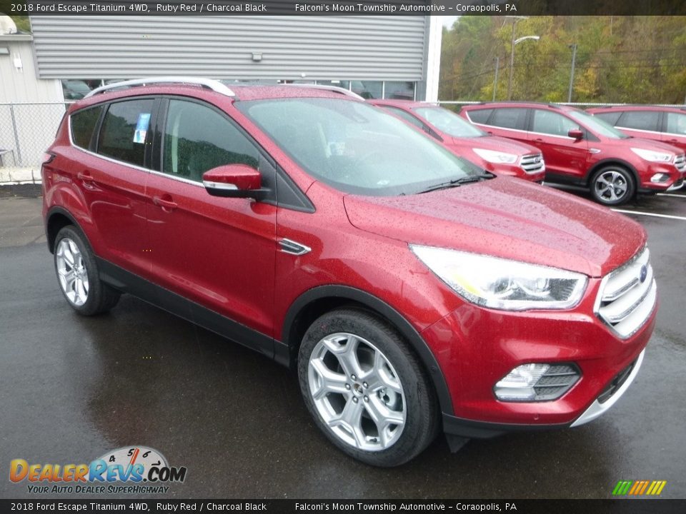 2018 Ford Escape Titanium 4WD Ruby Red / Charcoal Black Photo #3