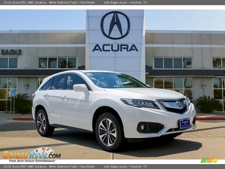 2018 Acura RDX AWD Advance White Diamond Pearl / Parchment Photo #1