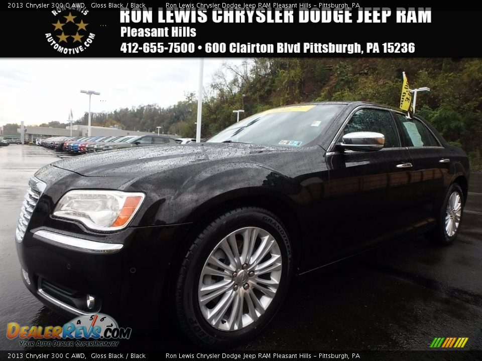 2013 Chrysler 300 C AWD Gloss Black / Black Photo #1
