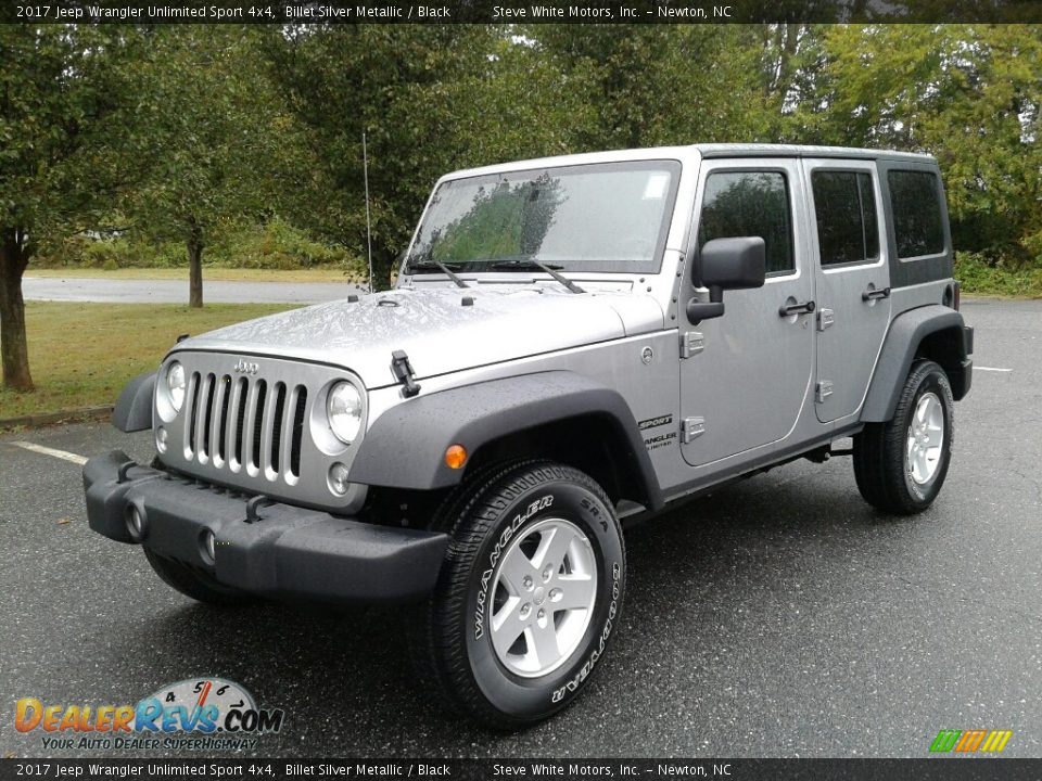 2017 Jeep Wrangler Unlimited Sport 4x4 Billet Silver Metallic / Black Photo #2