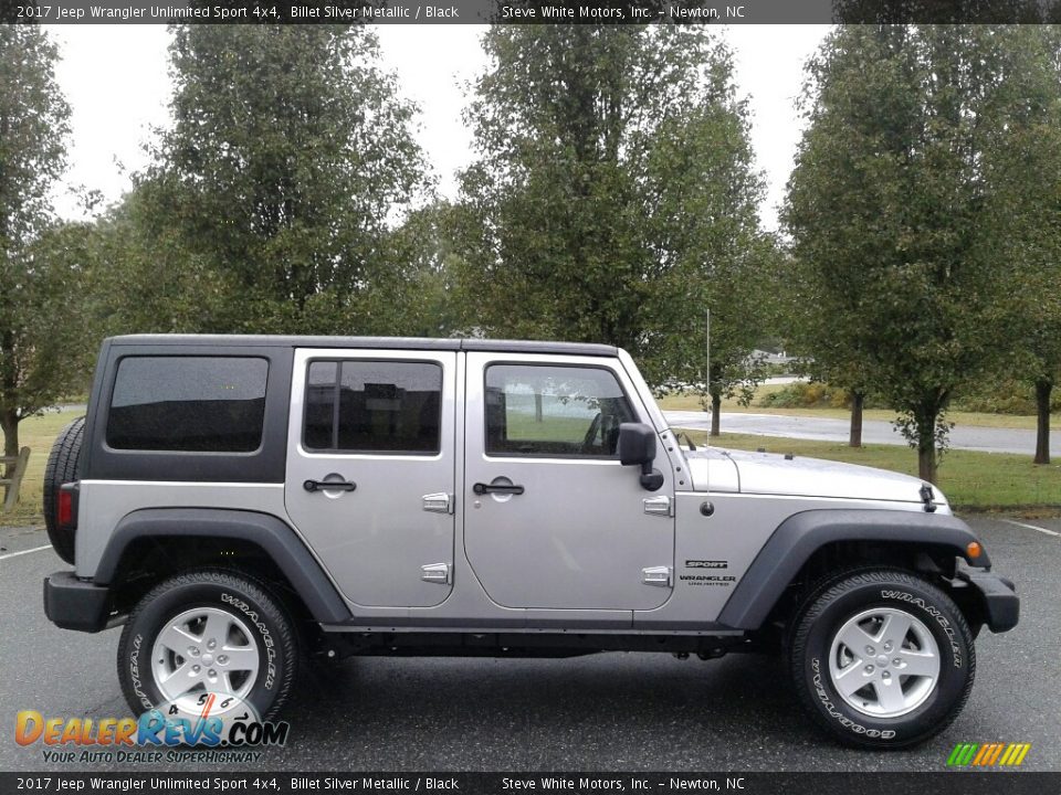 2017 Jeep Wrangler Unlimited Sport 4x4 Billet Silver Metallic / Black Photo #5