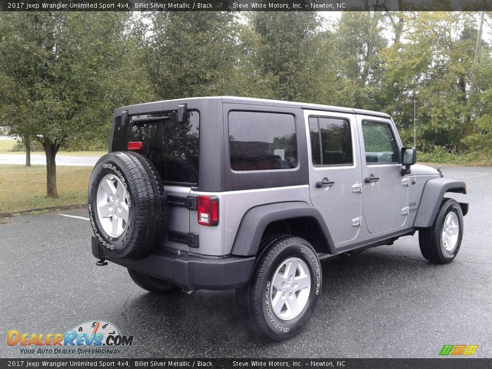 2017 Jeep Wrangler Unlimited Sport 4x4 Billet Silver Metallic / Black Photo #6