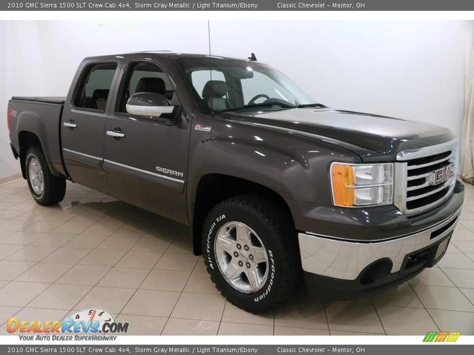 2010 GMC Sierra 1500 SLT Crew Cab 4x4 Storm Gray Metallic / Light Titanium/Ebony Photo #1