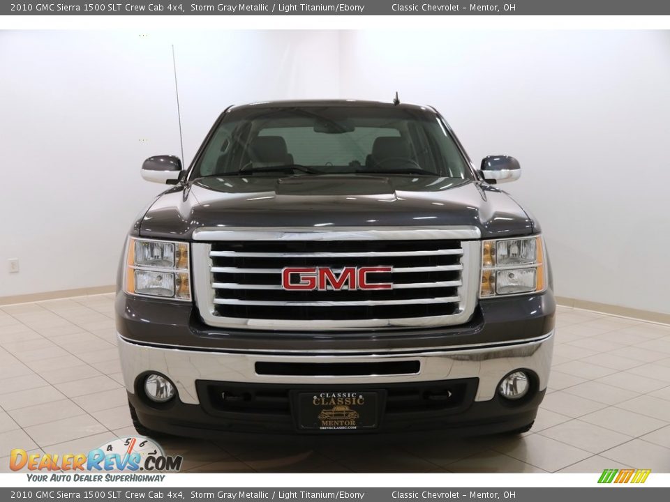2010 GMC Sierra 1500 SLT Crew Cab 4x4 Storm Gray Metallic / Light Titanium/Ebony Photo #2