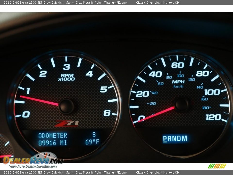 2010 GMC Sierra 1500 SLT Crew Cab 4x4 Storm Gray Metallic / Light Titanium/Ebony Photo #9