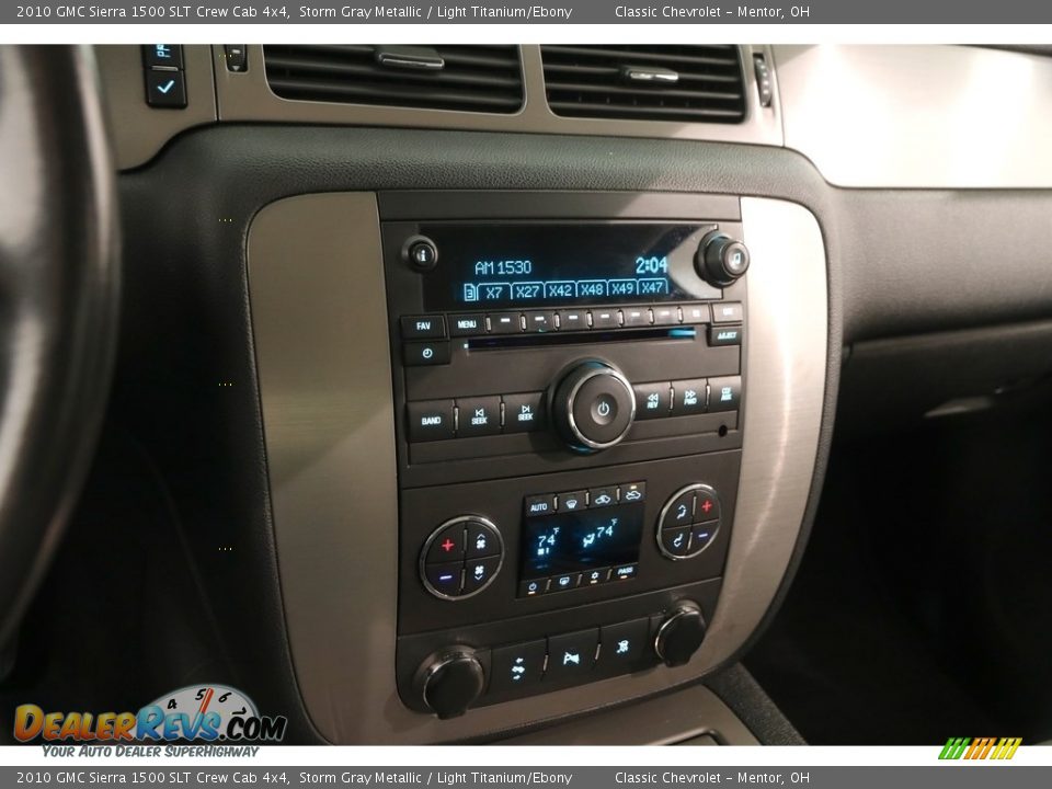 2010 GMC Sierra 1500 SLT Crew Cab 4x4 Storm Gray Metallic / Light Titanium/Ebony Photo #10