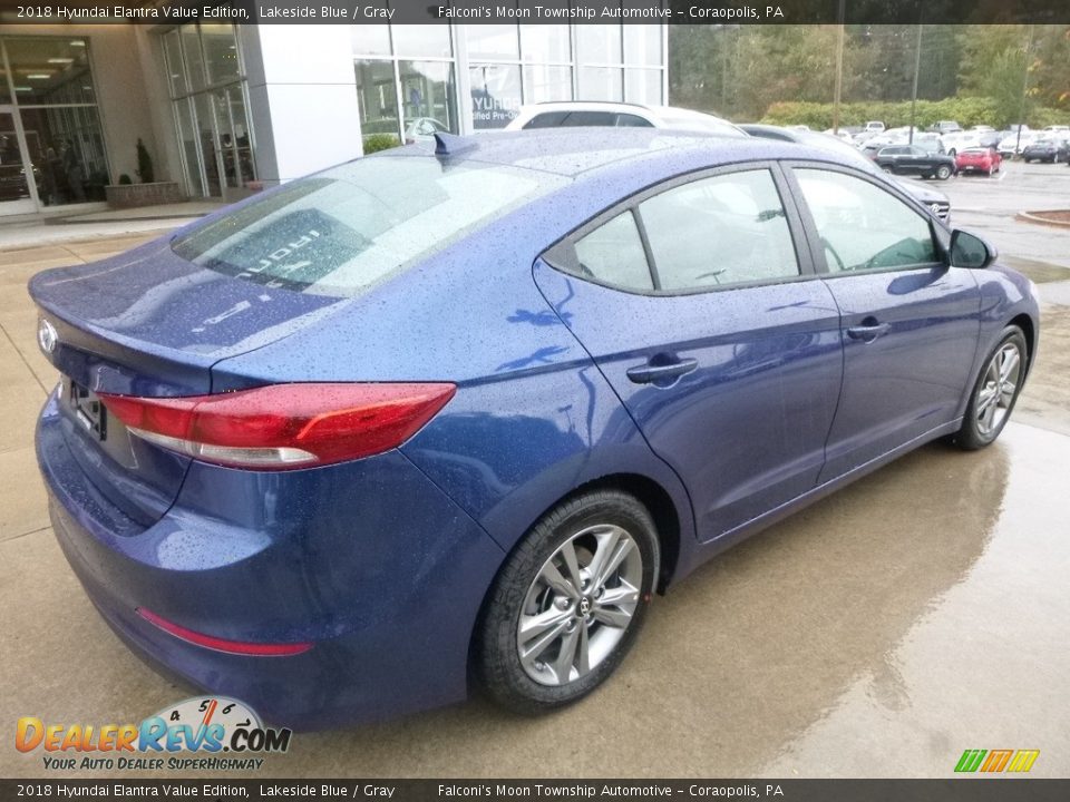 2018 Hyundai Elantra Value Edition Lakeside Blue / Gray Photo #2