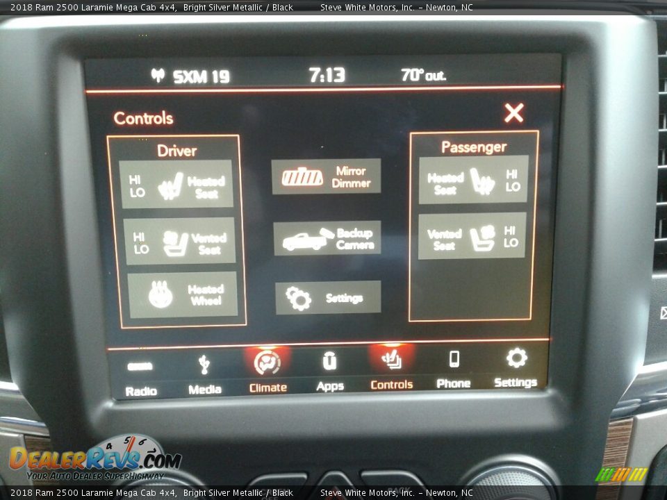 Controls of 2018 Ram 2500 Laramie Mega Cab 4x4 Photo #24