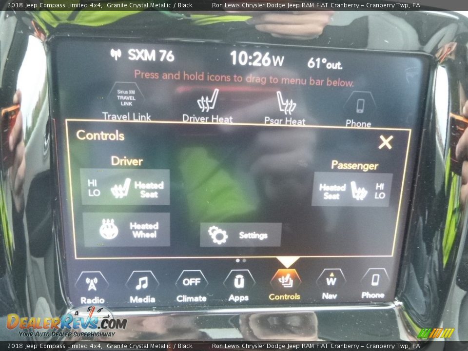 2018 Jeep Compass Limited 4x4 Granite Crystal Metallic / Black Photo #18