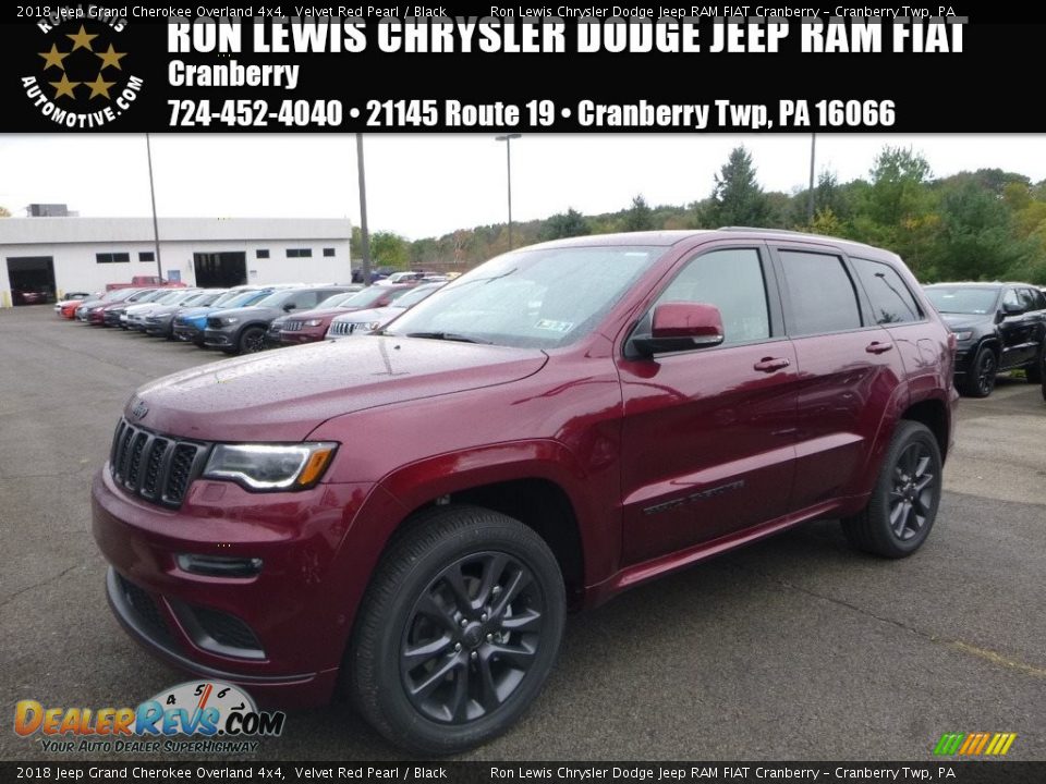 2018 Jeep Grand Cherokee Overland 4x4 Velvet Red Pearl / Black Photo #1