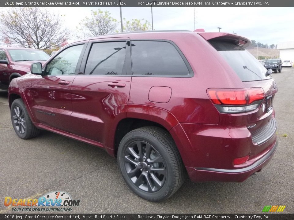 2018 Jeep Grand Cherokee Overland 4x4 Velvet Red Pearl / Black Photo #3