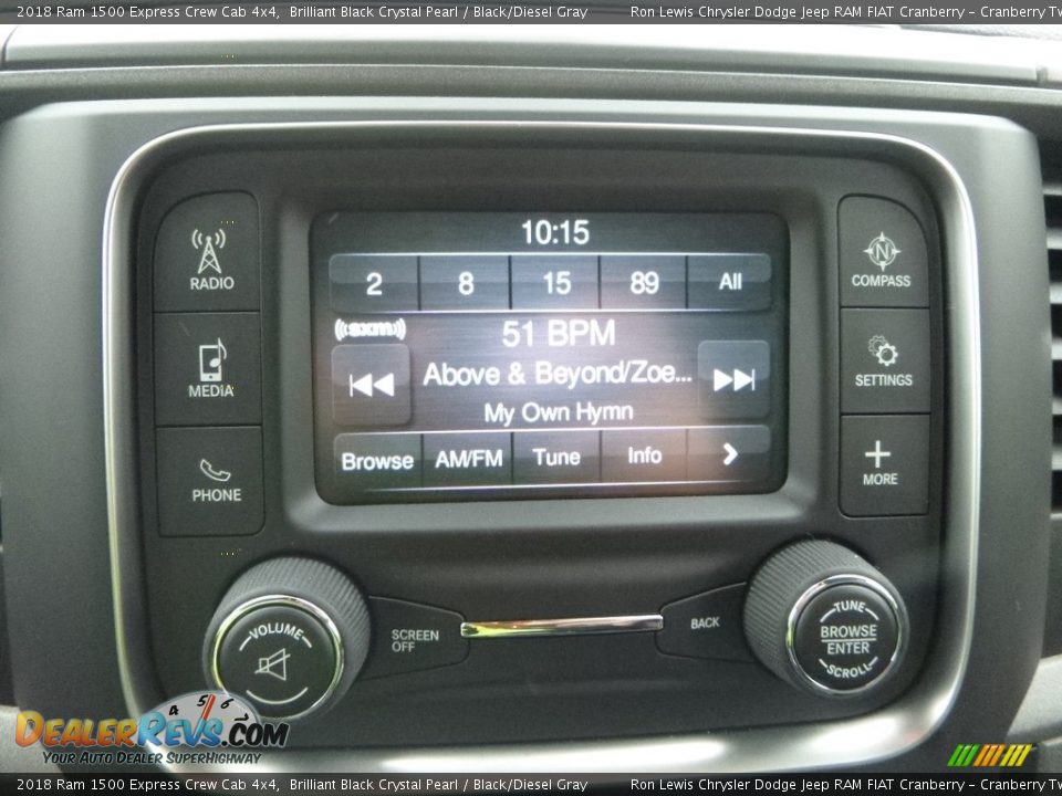 2018 Ram 1500 Express Crew Cab 4x4 Brilliant Black Crystal Pearl / Black/Diesel Gray Photo #17
