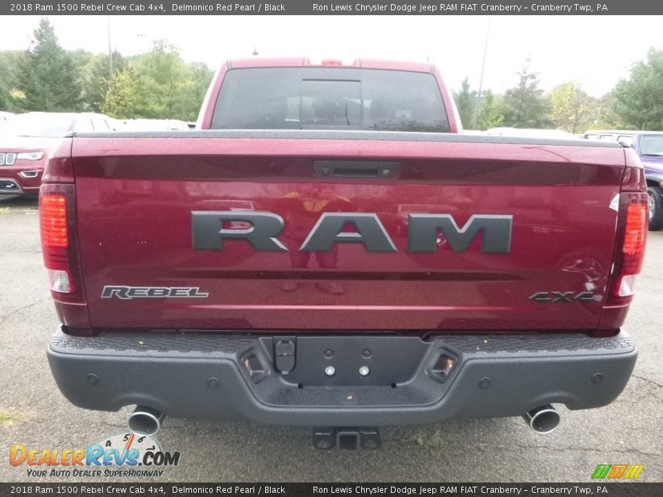 2018 Ram 1500 Rebel Crew Cab 4x4 Delmonico Red Pearl / Black Photo #4