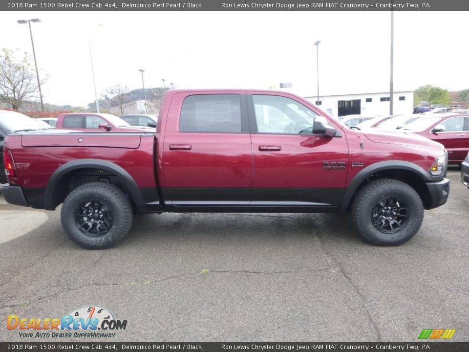 2018 Ram 1500 Rebel Crew Cab 4x4 Delmonico Red Pearl / Black Photo #6