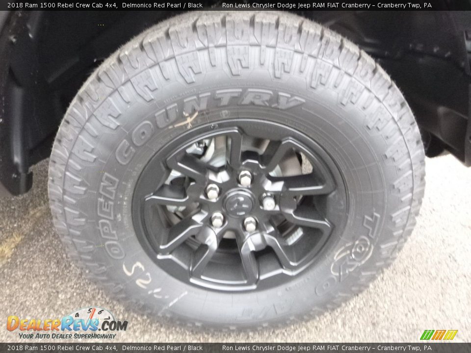 2018 Ram 1500 Rebel Crew Cab 4x4 Delmonico Red Pearl / Black Photo #9