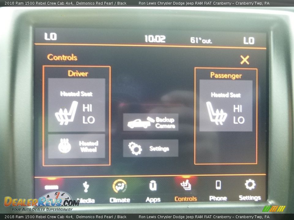 2018 Ram 1500 Rebel Crew Cab 4x4 Delmonico Red Pearl / Black Photo #18