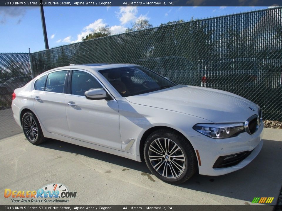 2018 BMW 5 Series 530i xDrive Sedan Alpine White / Cognac Photo #1