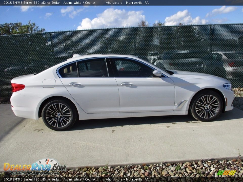 2018 BMW 5 Series 530i xDrive Sedan Alpine White / Cognac Photo #2