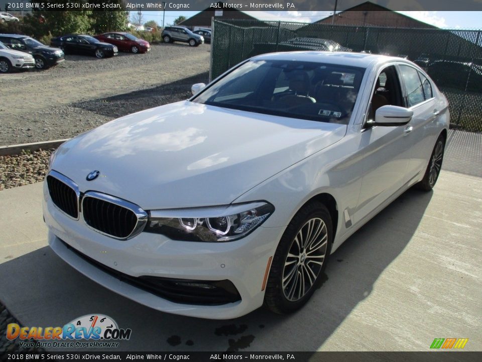 2018 BMW 5 Series 530i xDrive Sedan Alpine White / Cognac Photo #7