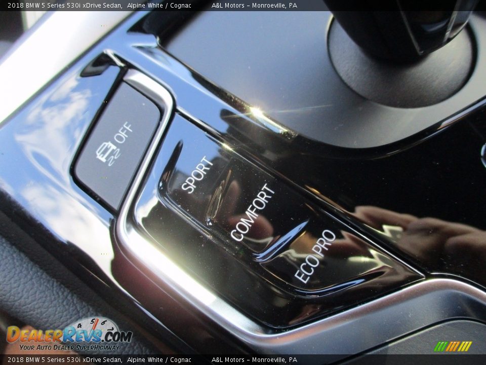 2018 BMW 5 Series 530i xDrive Sedan Alpine White / Cognac Photo #17