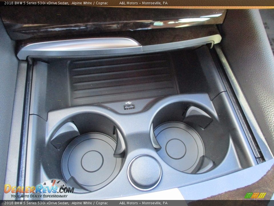 2018 BMW 5 Series 530i xDrive Sedan Alpine White / Cognac Photo #19