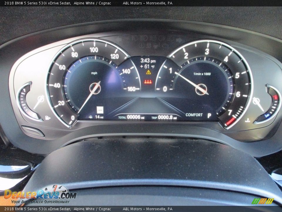 2018 BMW 5 Series 530i xDrive Sedan Gauges Photo #20
