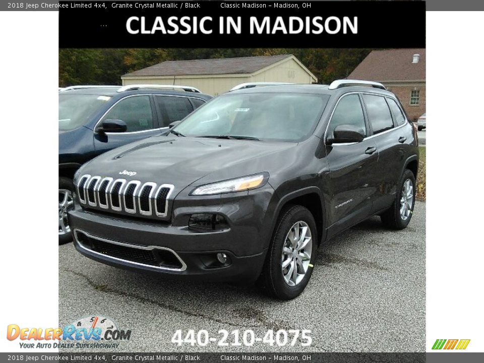 2018 Jeep Cherokee Limited 4x4 Granite Crystal Metallic / Black Photo #1
