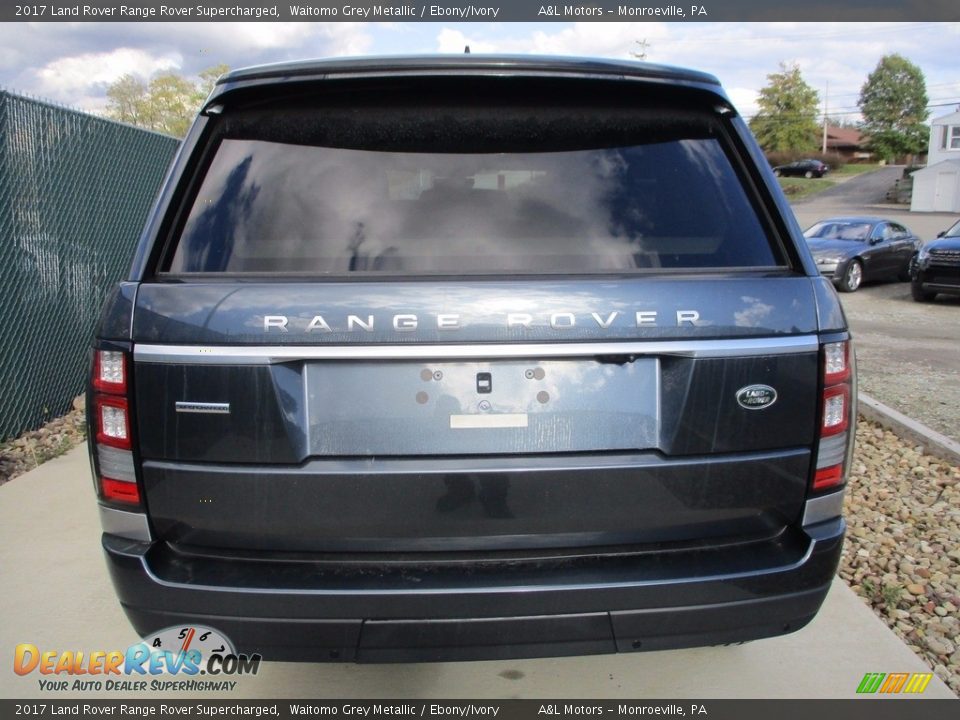 2017 Land Rover Range Rover Supercharged Waitomo Grey Metallic / Ebony/Ivory Photo #4