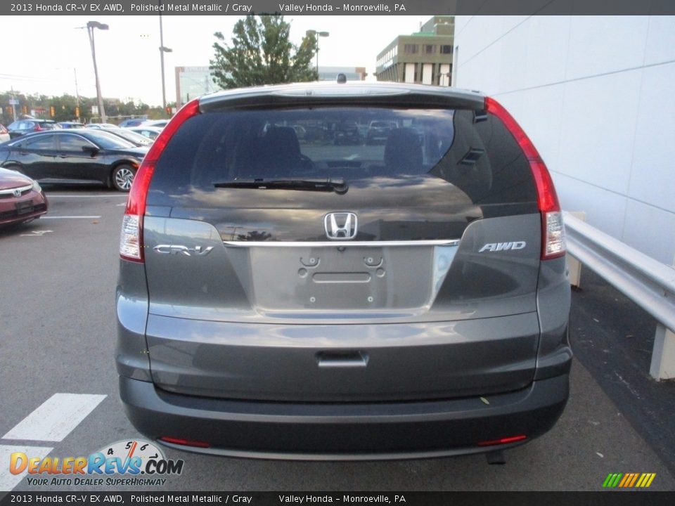 2013 Honda CR-V EX AWD Polished Metal Metallic / Gray Photo #4