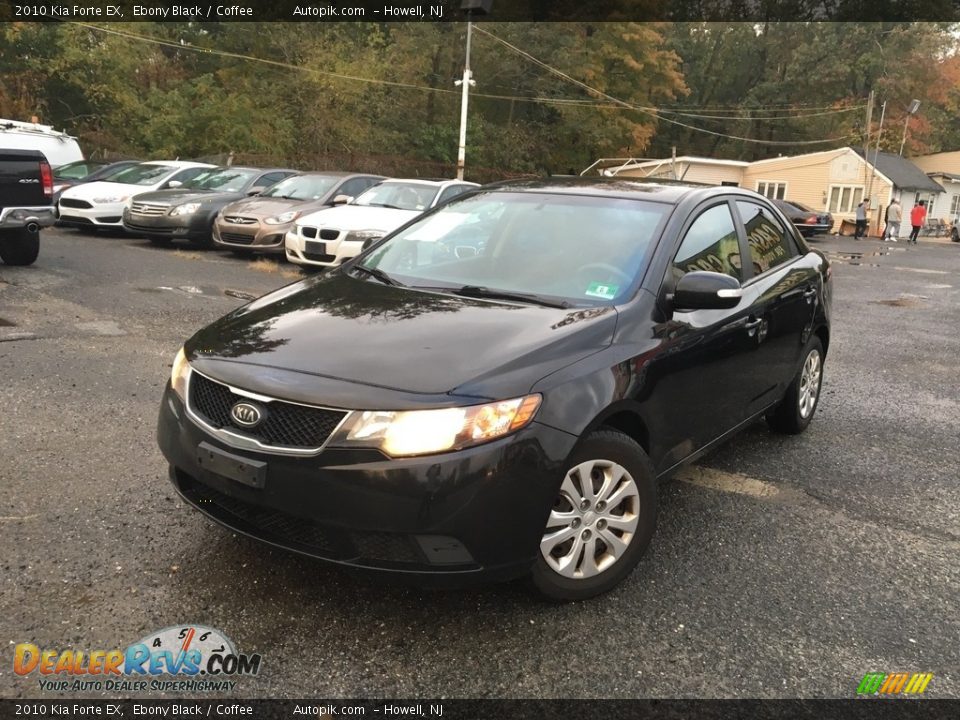 2010 Kia Forte EX Ebony Black / Coffee Photo #1