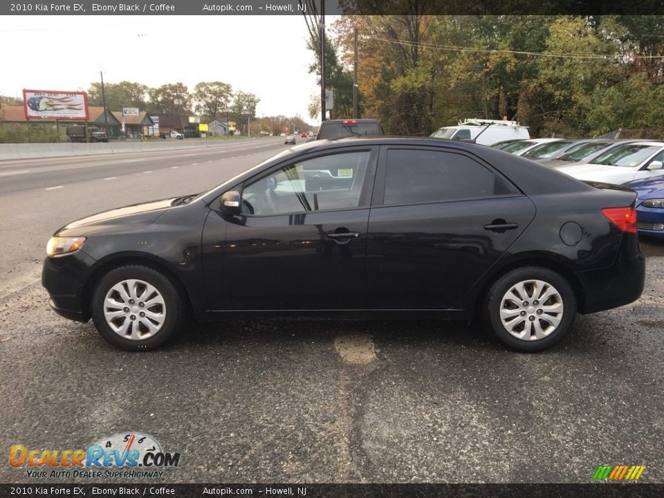 2010 Kia Forte EX Ebony Black / Coffee Photo #2