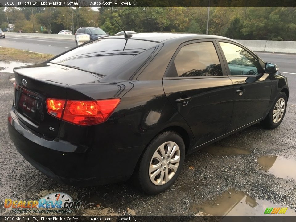 2010 Kia Forte EX Ebony Black / Coffee Photo #5