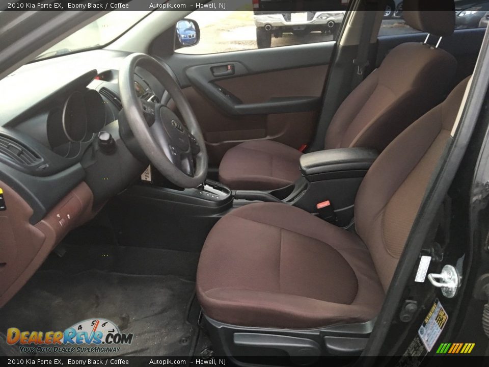 2010 Kia Forte EX Ebony Black / Coffee Photo #9
