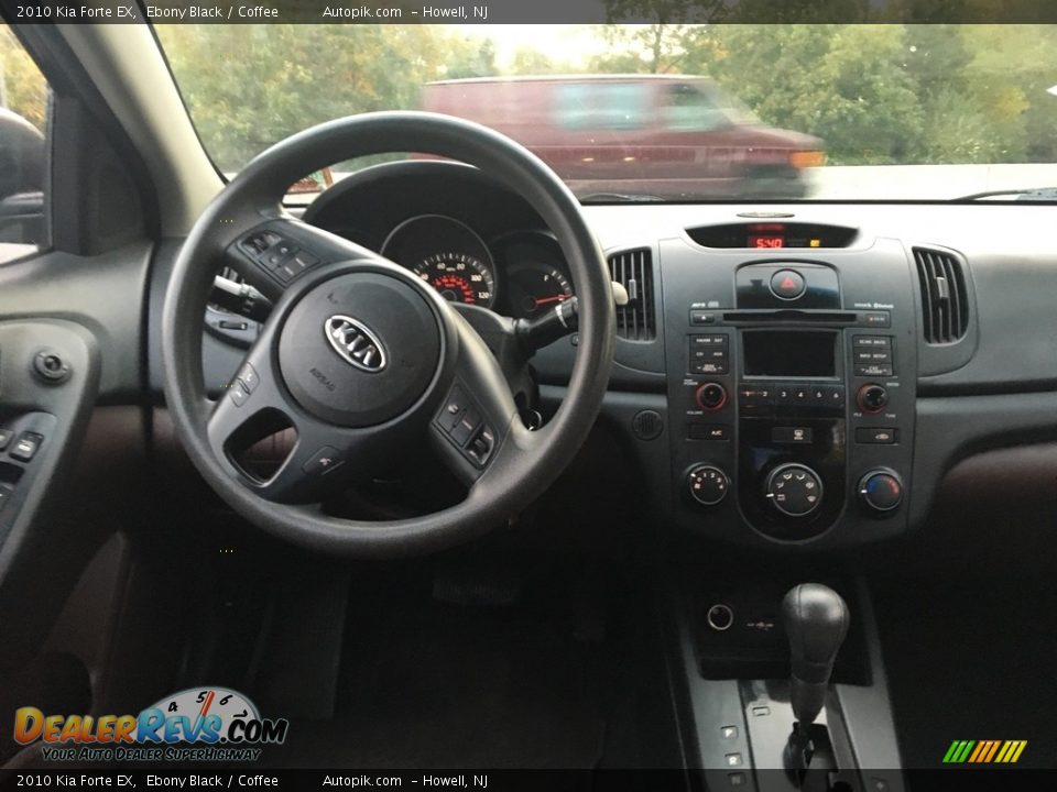 2010 Kia Forte EX Ebony Black / Coffee Photo #13