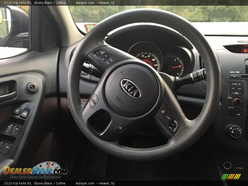 2010 Kia Forte EX Ebony Black / Coffee Photo #16