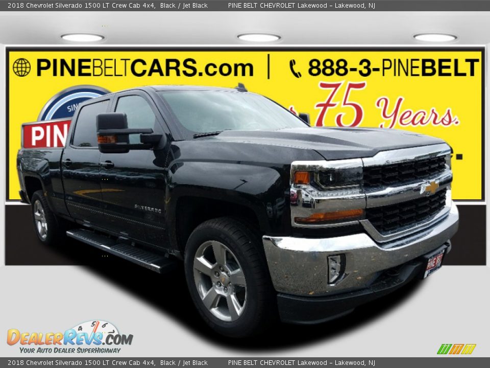 2018 Chevrolet Silverado 1500 LT Crew Cab 4x4 Black / Jet Black Photo #1