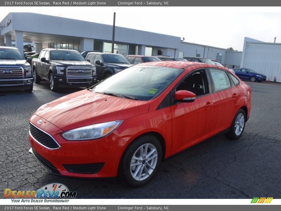 2017 Ford Focus SE Sedan Race Red / Medium Light Stone Photo #3