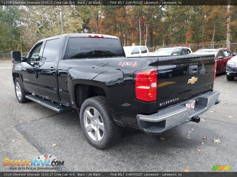 2018 Chevrolet Silverado 1500 LT Crew Cab 4x4 Black / Jet Black Photo #4