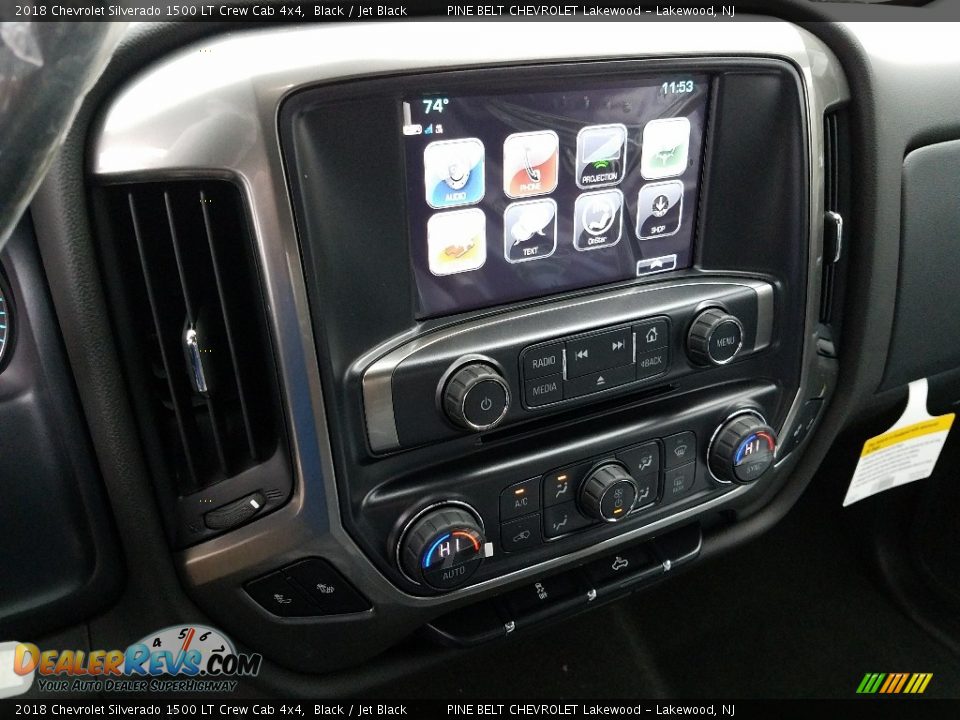 2018 Chevrolet Silverado 1500 LT Crew Cab 4x4 Black / Jet Black Photo #10