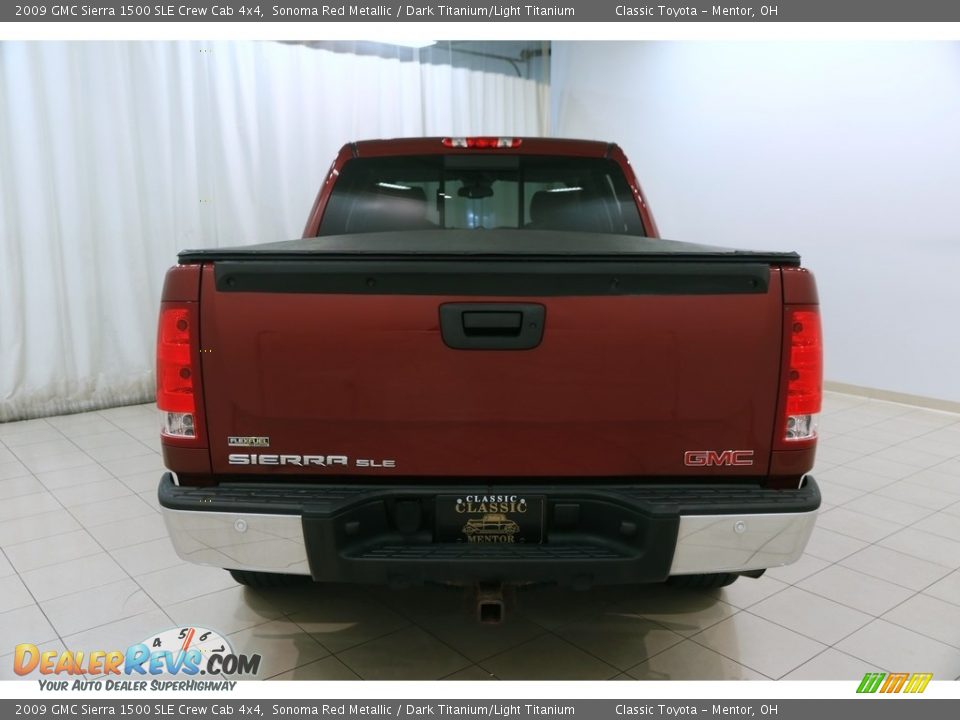 2009 GMC Sierra 1500 SLE Crew Cab 4x4 Sonoma Red Metallic / Dark Titanium/Light Titanium Photo #15