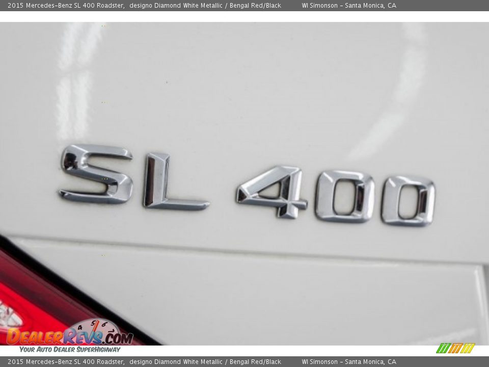 2015 Mercedes-Benz SL 400 Roadster designo Diamond White Metallic / Bengal Red/Black Photo #8