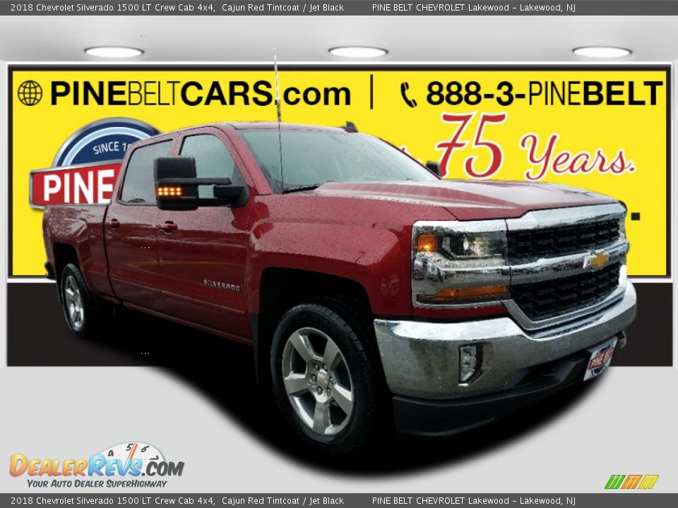 2018 Chevrolet Silverado 1500 LT Crew Cab 4x4 Cajun Red Tintcoat / Jet Black Photo #1