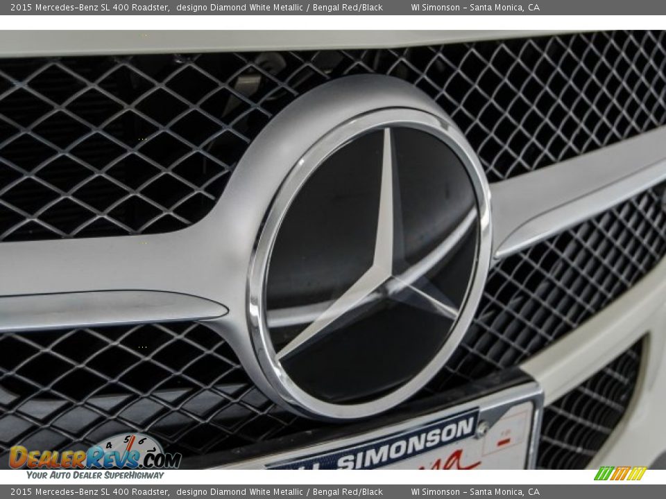 2015 Mercedes-Benz SL 400 Roadster designo Diamond White Metallic / Bengal Red/Black Photo #29