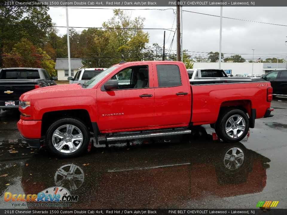 Red Hot 2018 Chevrolet Silverado 1500 Custom Double Cab 4x4 Photo #3