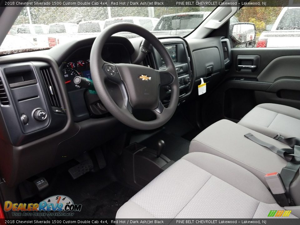 2018 Chevrolet Silverado 1500 Custom Double Cab 4x4 Red Hot / Dark Ash/Jet Black Photo #7