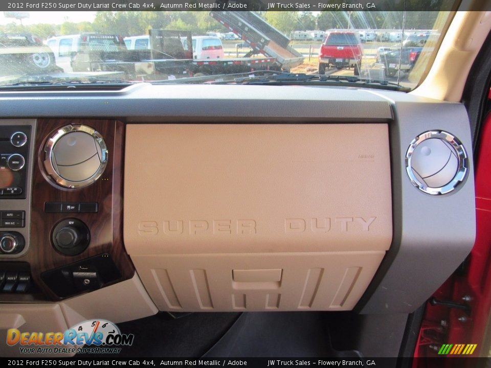2012 Ford F250 Super Duty Lariat Crew Cab 4x4 Autumn Red Metallic / Adobe Photo #33