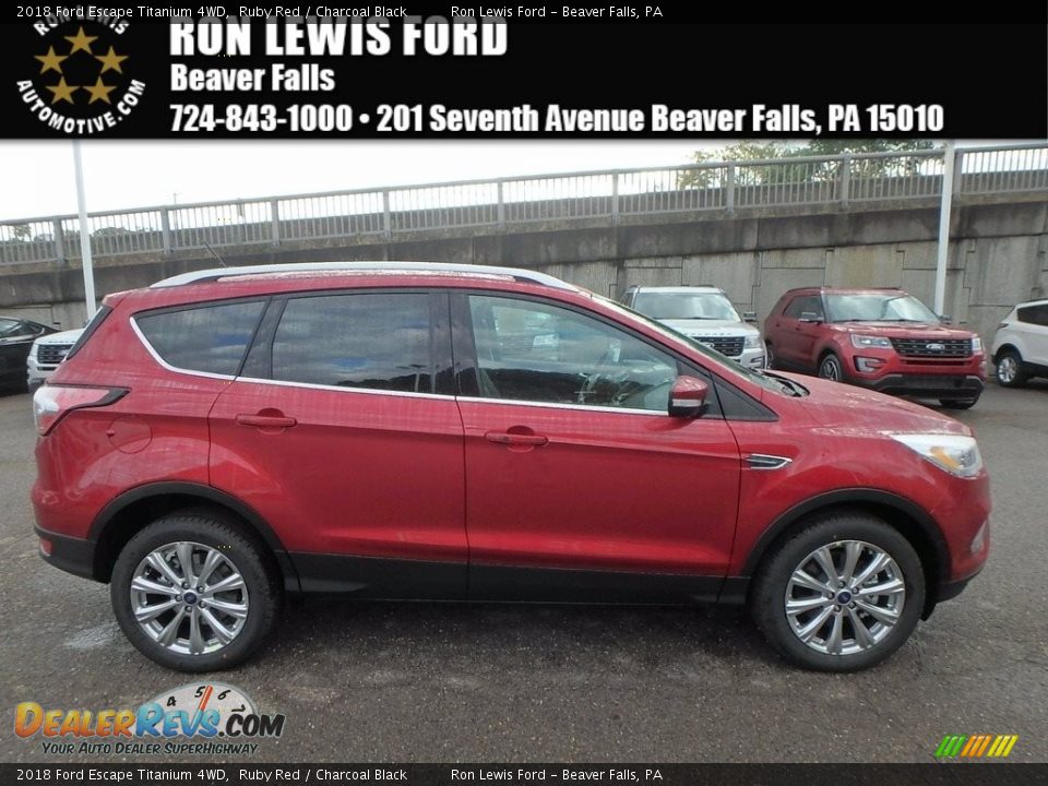 2018 Ford Escape Titanium 4WD Ruby Red / Charcoal Black Photo #1